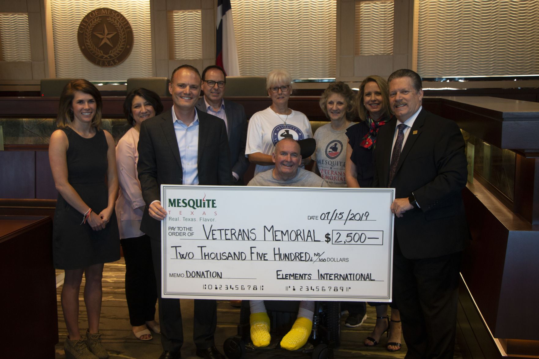 Mesquite’s veterans memorial campaign receives $2,500 donation
